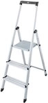KRAUSE Stehleiter Solidy, Aluminium, 1x3 Stufen, Arbeitsh&ouml;he ca. 262 cm