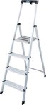 KRAUSE Stehleiter Safety, Aluminium, 1x4 Stufen, Arbeitsh&ouml;he ca. 285 cm