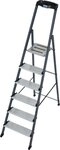 KRAUSE Stehleiter Securo, Alu eloxiert, 1x6 Stufen, Arbeitsh&ouml;he ca. 330 cm