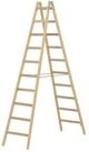 Hymer Stehleiter Hymer Holz-Sprossenstehleiter, beidseitig begehbar, 2x10...