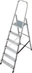 KRAUSE Stehleiter CORDA, 6 Stufen silberfarben 195 cm