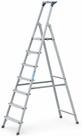 Zarges T-Gleiter ZARGES Stufenstehleiter Alu 7Stufen 1seitig Plattform-H1470mm...