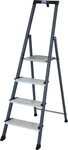 KRAUSE Stehleiter Securo, Alu eloxiert, 1x4 Stufen, Arbeitsh&ouml;he ca. 285 cm