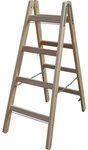 KRAUSE Doppelleiter Stabilo Sprossen-Doppelleiter Holz 2 x 4 Sprossen
