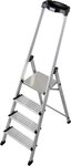 KRAUSE Stehleiter Safety Plusline, Aluminium, 4 Stufen, Arbeitsh&ouml;he ca. 285 cm
