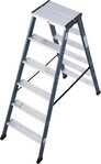 KRAUSE Doppelleiter SePro D, Alu eloxiert, 2x6 Stufen, Arbeitsh&ouml;e ca. 285 cm