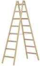 Hymer Stehleiter Hymer Holz-Sprossenstehleiter, beidseitig begehbar, 2x8...