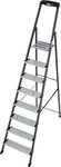 KRAUSE Stehleiter Securo, Alu eloxiert, 1x8 Stufen, Arbeitsh&ouml;he ca. 370 cm