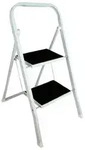 SZ METALL Klapptritt 2-stufig wei&szlig; 43 cm x 86 cm