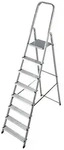 KRAUSE Stehleiter CORDA, 8 Stufen silberfarben 240 cm