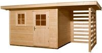 weka Gartenhaus 170 A Gr.3, 28 mm, natur Holzlagerplatz 150 cm, BxT: 504x375 cm