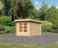 Karibu Gartenhaus Karibu Gartenhaus Bastrup, 28 mm, 255 x 333 cm, Typ 4, natur,...