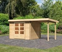 Karibu Gartenhaus Karibu Gartenhaus Bastrup, 28 mm, 514 x 273 cm, Typ 3, natur,...
