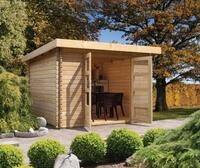 Karibu Gartenhaus Karibu Gartenhaus Bastrup, 28 mm, 315 x 273 cm, Typ 3, natur,...