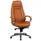 Amstyle Chefsessel B&uuml;rostuhl AUSTIN Echtleder Caramel Schreibtischstuhl Leder
