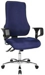 TOPSTAR B&uuml;rostuhl Topstar B&uuml;rostuhl Top Point Deluxe blau, chrom Stoff