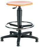 TOPSTAR Drehhocker Tec 60 Holz Counter, inkl. verchromtem Fu&szlig;ring