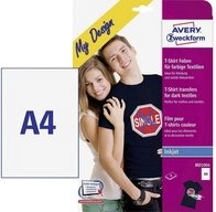 Avery Zweckform Etikettenpapier Avery Zweckform Textilfolie f&uuml;r farbige Textilien