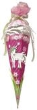 Roth Schult&uuml;te Bastelt&uuml;te Einhorn, 68 cm, eckig, mit rosa Kreppverschluss,