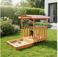 Mucola Sandkasten Sandkasten Sandkiste Holz Dach Sandbox Plane Kinder Spielhaus
