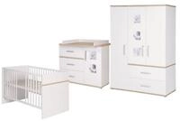 roba&reg; Babyzimmer-Komplettset Pia, mit Bilderrahmen, Gitterbett, Wickelkommode &