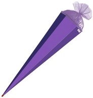 Roth Schult&uuml;te Bastelt&uuml;te Lila, 85 cm, eckig, mit lila T&uuml;llverschluss,