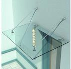 HOMCOM Pultvordach Vordach Glasvordach T&uuml;rvordach (Geh&auml;rtetem Glas, 1 St., 304