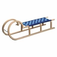 COLINT Schlitten H&ouml;rner Rodel Schlitten mit Gurt Bespannung 110cm
