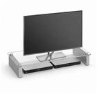 HOOZ TV-Board TV-Tisch/Bildschirmerh&ouml;hung TV-Glasaufsatz Monitorerh&ouml;hung Klar 82cm