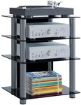 VCM Audio-Board Hifi M&ouml;bel Rack Alu Glas Phono Mediaregal Bilus (1 St)