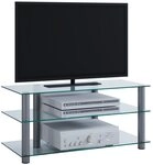 VCM TV-Board TV M&ouml;bel Sideboard Fernseh Rack Alu Glas Netasa (1 St)