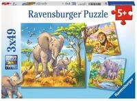 Ravensburger Puzzle Ravensburger 8003 - Wilde Giganten&nbsp; &nbsp; &nbsp; &nbsp; &nbsp; &nbsp; 3x49p,