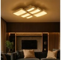 WOFI LED Deckenleuchte, LED-Leuchtmittel fest verbaut, Warmwei&szlig;, Deckenleuchte Chrom