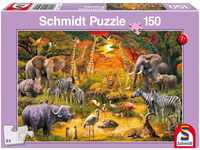 Schmidt Spiele Puzzle Tiere in Afrika (Kinderpuzzle), Puzzleteile