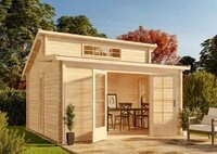 Alpholz Gartenhaus Holz Lausitz, BxT: 440x440 cm, in Naturbelassen mit 40mm