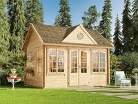 Alpholz Gartenhaus Holz CLOCKHOUSE&reg; Royal, BxT: 444x354 cm, in Naturbelassen mit