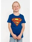 LOGOSHIRT T-Shirt Superman mit coolem Frontprint blau 80/86