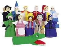 goki Handpuppe Handpuppenset 12 Puppen Theater Figuren Kinder Handpuppen Stoff...