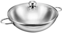 Kopf Wok Josie 32 cm, Edelstahl, &Oslash; 32 cm, inkl. Glasdeckel, Induktion