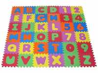 Knorrtoys® Puzzle Alphabet und Zahlen, 36 Puzzleteile, Puzzlematte, Bodenpuzzle