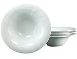 CreaTable Pastateller Essteller, (4 St), Teller Set f&uuml;r 4 Personen, wei&szlig;, Porzellan