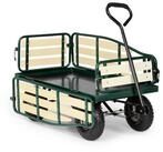 Waldbeck Bollerwagen Ventura Bollerwagen Schwerlast 300 kg Stahl 100x50 cm WPC