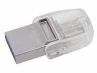 Kingston DTDUO3C/128GB - USB Stick, 128GB, silber/ vernickelt USB-Stick