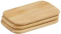 ZASSENHAUS Schneidebrett Fr&uuml;hst&uuml;cksbretter hell 22 x 15 cm 3er Set,...