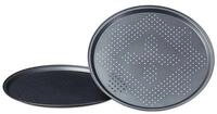 relaxdays Pizzablech perforiert im Set, Eisen, (2-St., 2er Set), 2er Pack