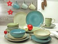 CreaTable Kombiservice Geschirr-Set NATURE COLLECTION (16-tlg), 4 Personen,