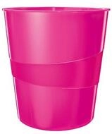 LEITZ Papierkorb Papierkorb WOW 52781023 15l PS pin pink 1 Sortierfach