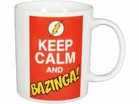 UNITED LABELS The Big Bang Theory Kaffeetasse Keep Calm and Bazinga weiß