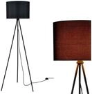 lux.pro Stehlampe, ohne Leuchtmittel, &raquo;Dreifu&szlig;&laquo; schwarz H&ouml;he 150cm