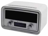 Soundmaster UR190WE Retro Radiowecker DAB+ UKW USB AUX Equalizer dimmbares...